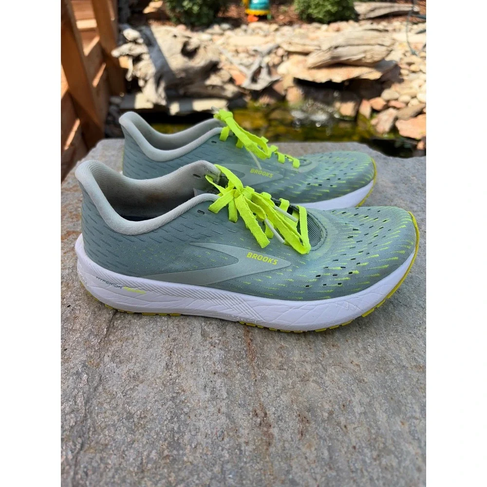 Brooks Hyperion Tempo Womens Running Shoes Blue Neon Yellow 1203281B458 7.5